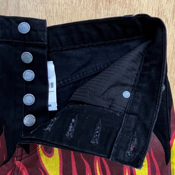 CARMAR TITANIA FLAME SLIM HIGH RISE DENIM SHORTS WOMEN’S sz 25 Button Fly NWT - Picture 2 of 12